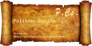 Politzer Csilla névjegykártya